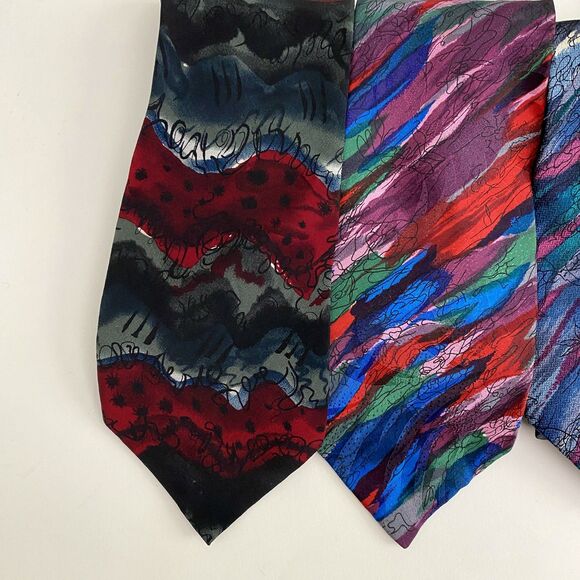 J Jerry Garcia Silk Tie Abstract Art Banyan Tree Carousel Neckties Lot of 6 - Picture 6 of 13